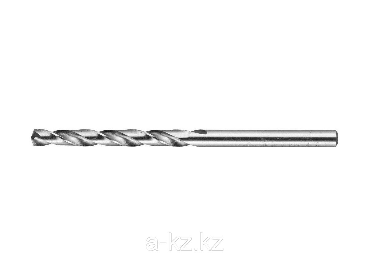 Сверло по металлу ЗУБР 4-29625-080-4.3, цилиндрический хвостовик, быстрорежущая сталь Р6М5, класс точности А1,
