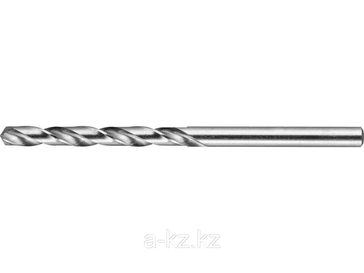 Сверло по металлу ЗУБР 4-29625-080-4.4, цилиндрический хвостовик, быстрорежущая сталь Р6М5, класс точности А1,