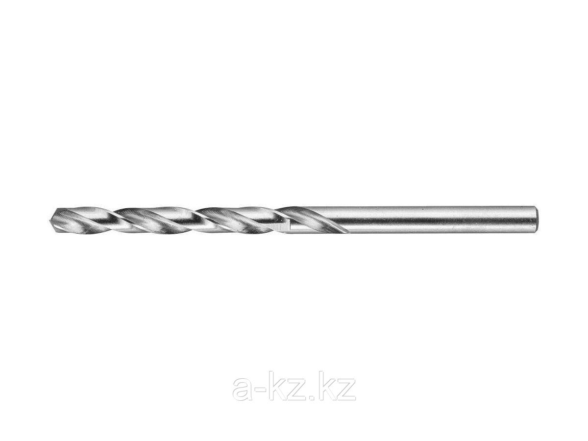 Сверло по металлу ЗУБР 4-29625-080-4.7, цилиндрический хвостовик, быстрорежущая сталь Р6М5, класс точности А1,