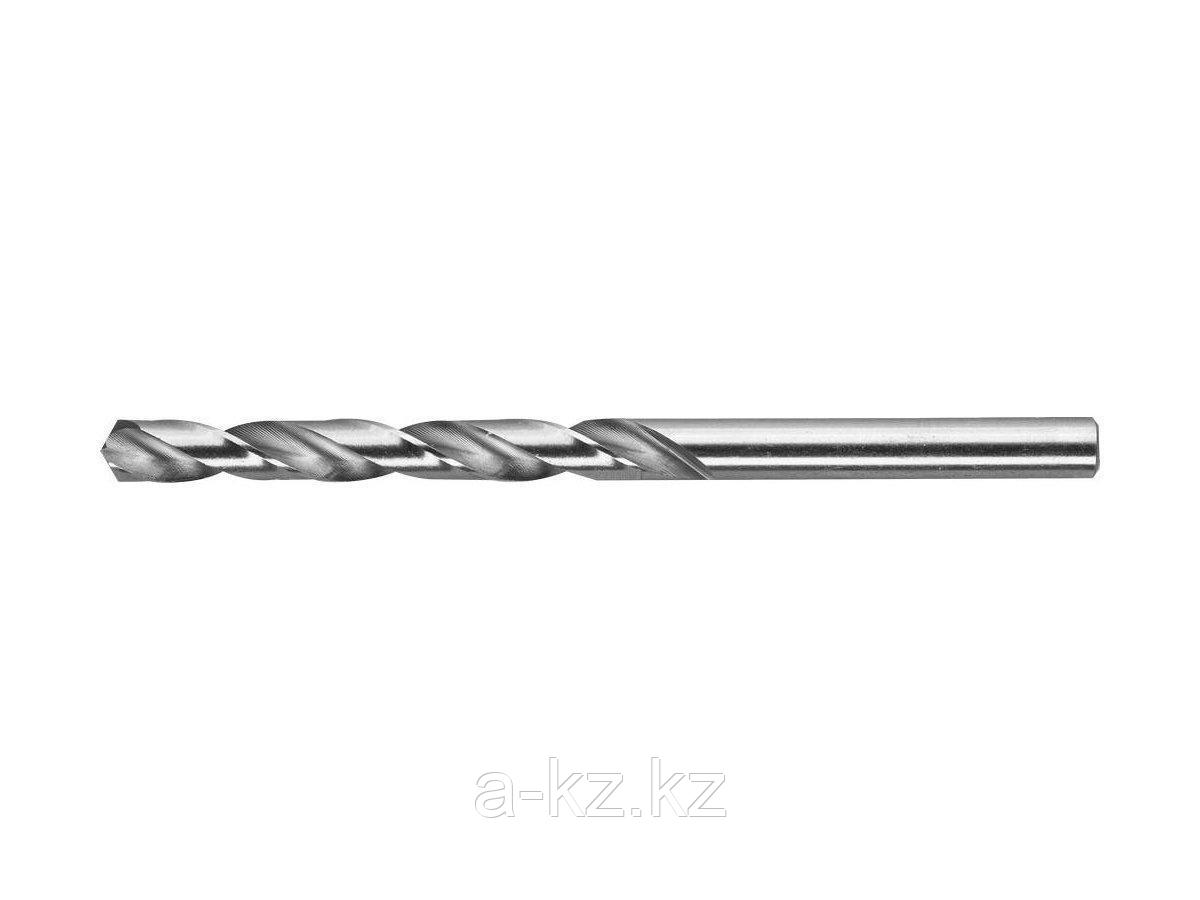 Сверло по металлу ЗУБР 4-29625-093-5.7, цилиндрический хвостовик, быстрорежущая сталь Р6М5, класс точности А1,