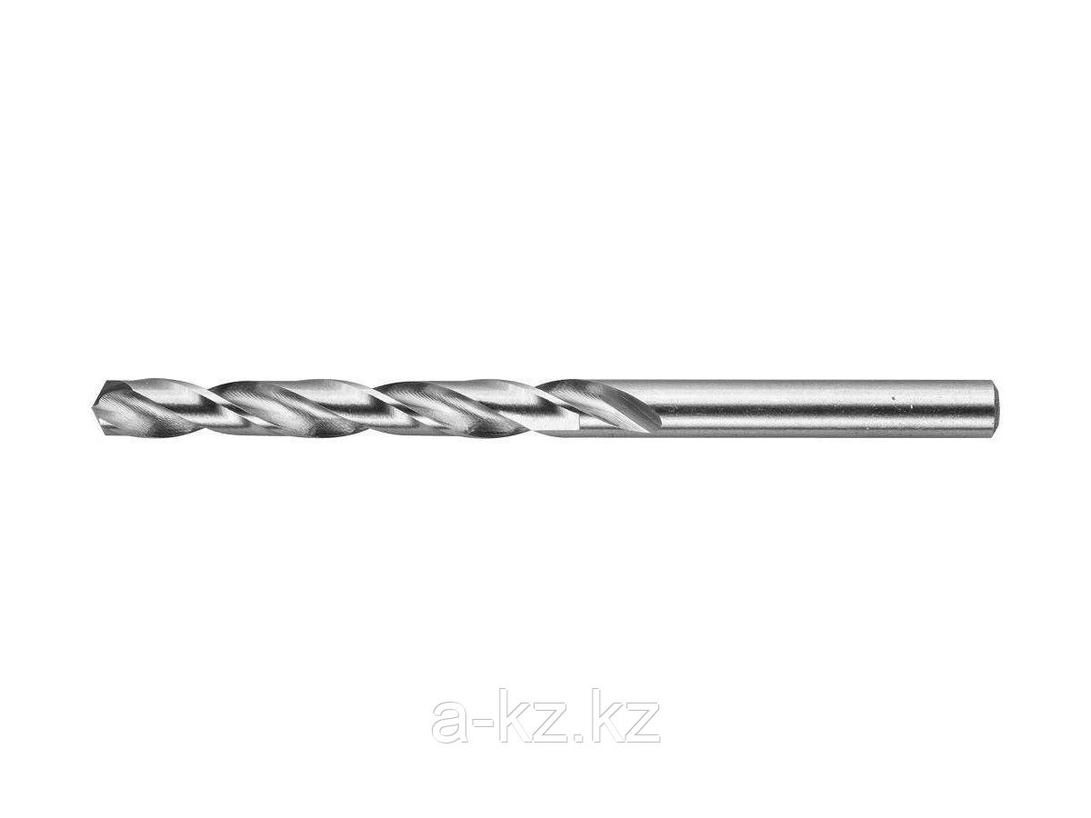 Сверло по металлу ЗУБР 4-29625-101-6.6, цилиндрический хвостовик, быстрорежущая сталь Р6М5, класс точности А1,