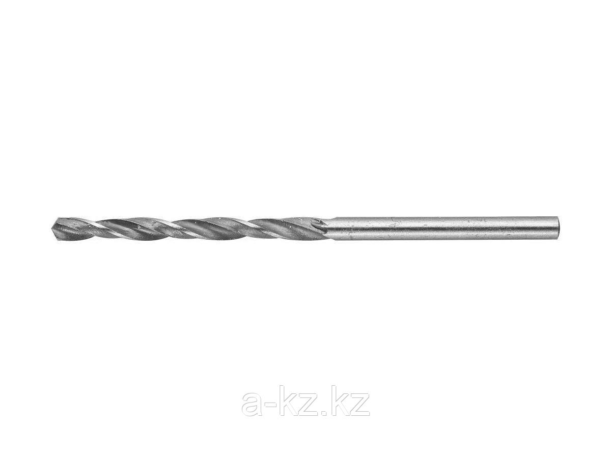 Сверло по металлу ЗУБР 4-29621-065-3.3, цилиндрический хвостовик, быстрорежущая сталь Р6М5, 3,3х65мм - фото 1 - id-p55050320