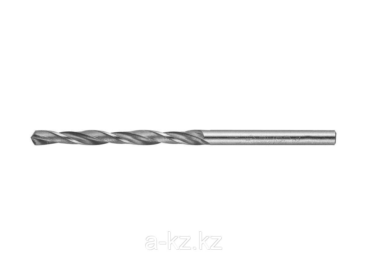 Сверло по металлу ЗУБР 4-29621-070-3.6, цилиндрический хвостовик, быстрорежущая сталь Р6М5, 3,6х70мм