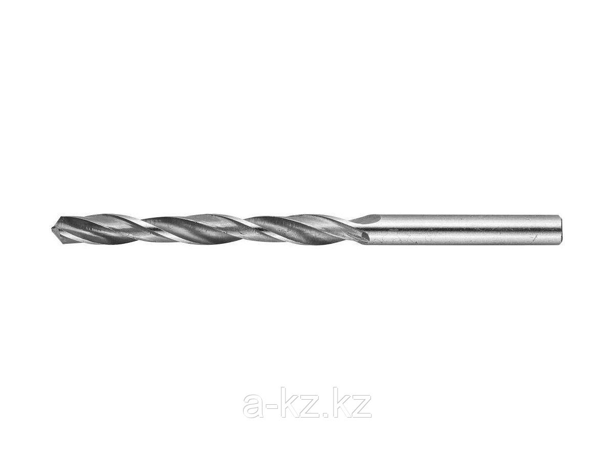 Сверло по металлу ЗУБР 4-29621-093-5.7, цилиндрический хвостовик, быстрорежущая сталь Р6М5, 5,7х93мм, 1шт