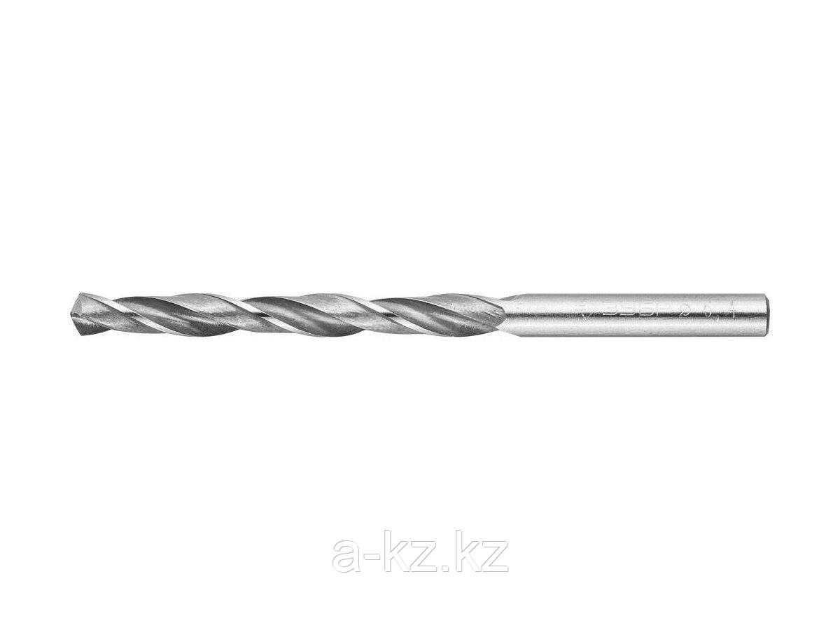 Сверло по металлу ЗУБР 4-29621-101-6.4, цилиндрический хвостовик, быстрорежущая сталь Р6М5, 6,4х101мм, 1шт