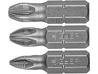Набор бит для шуруповерта ЗУБР 26009-PZ-H3, биты кованые, хромомолибденовая сталь, тип хвостовика C 1/4, 25