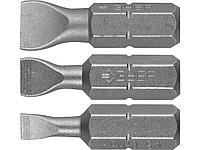 Набор бит для шуруповерта ЗУБР 26009-SL-H3, биты кованые, хромомолибденовая сталь, тип хвостовика C 1/4, 25