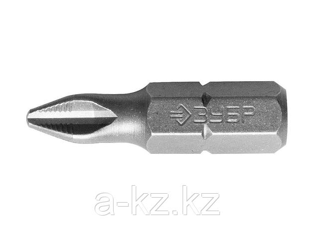 Биты для шуруповерта ЗУБР 26001-2-25-2, кованая, хромомолибденовая сталь, тип хвостовика C 1/4, PH2, 25 мм, 2, фото 2