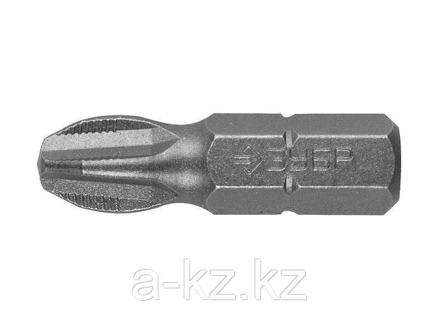 Биты для шуруповерта ЗУБР 26001-3-25-2, кованая, хромомолибденовая сталь, тип хвостовика C 1/4, PH3, 25 мм, 2, фото 2