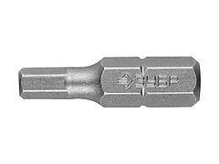 Биты для шуруповерта ЗУБР 26007-4-25-2, кованая, хромомолибденовая сталь, тип хвостовика C 1/4, HEX4, 25 мм, 2