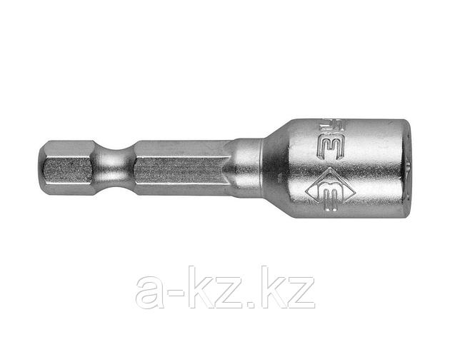 Бита для шуруповерта с торцовой головкой ЗУБР 26392-07-02, магнитные, Cr-V, тип хвостовика E 1/4, 7 х 45 мм, 2, фото 2