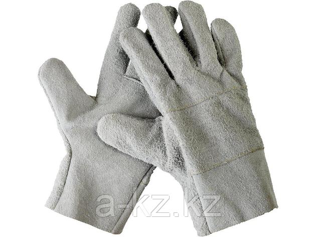 Перчатки СИБИН рабочие кожаные, из спилка, XL, фото 2