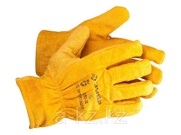 Перчатки ЗУБР МАСТЕР кожаные рабочие, с подкладкой, XL, 1135-XL, фото 2