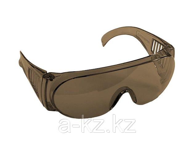 Очки защитные STAYER 11046, STANDARD, поликарбонатная монолинза с боковой вентиляцией, коричневые, фото 2