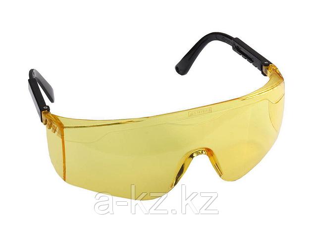 Очки защитные STAYER 2-110465, с регулируемыми дужками, желтые, фото 2