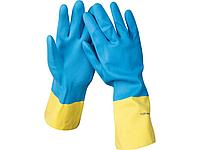 STAYER DUAL Pro перчатки латексные с неопреновым покрытием, хозяйственно-бытовые, стойкие к кислотам и