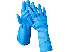 ЗУБР НИТРИЛ перчатки нитриловые, стойкие к кислотам и щелочам, размер XL
