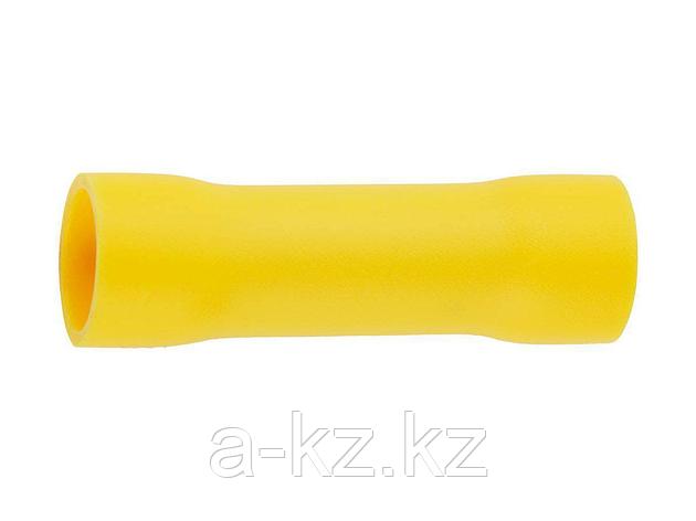 Гильза СВЕТОЗАР соединительная, изолированная, желтая, сечение кабеля 4-6мм2, 48А, 10шт, 49450-60, фото 2