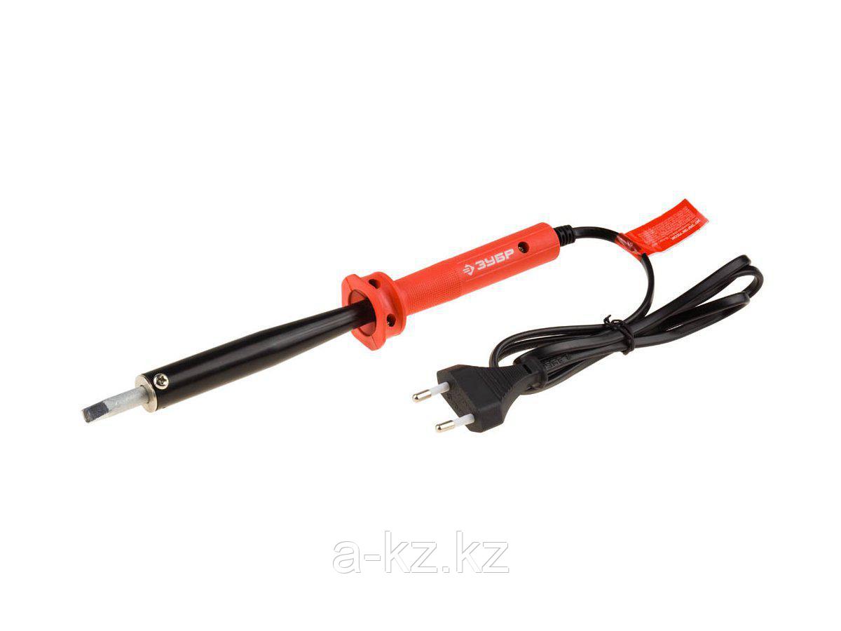 Паяльник электрический ЗУБР 55400-100_z01, МАСТЕР, с пластиковой рукояткой и долговечным жалом, форма клин,