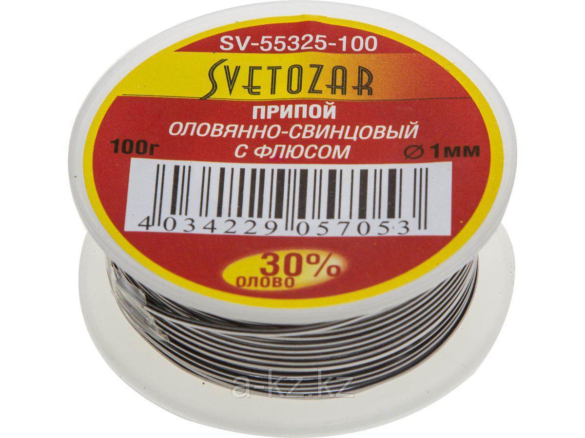 Припой для пайки СВЕТОЗАР SV-55325-100, оловянно-свинцовый, 30% Sn / 70% Pb, 100 гр