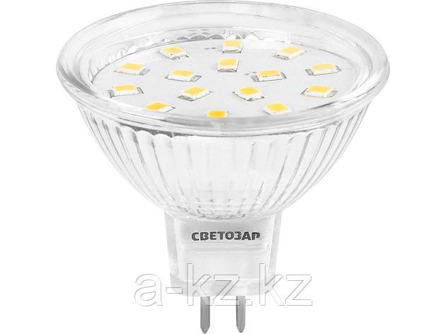 Лампа светодиодная, СВЕТОЗАР, LED technology, цоколь GU5.3, теплый белый свет (3000К), 220В, 3Вт (25),, фото 2
