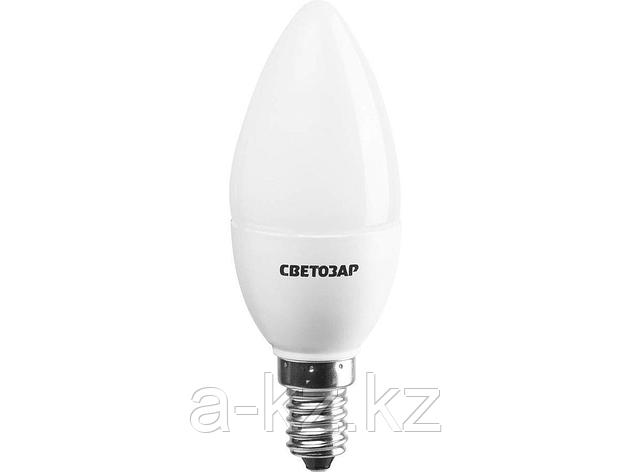 Лампа светодиодная, СВЕТОЗАР, LED technology, цоколь Е14, теплый белый свет (2700К), 220В, 5Вт (45), свеча,, фото 2