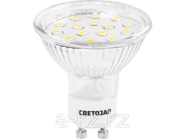 Лампа светодиодная, СВЕТОЗАР, LED technology, цоколь GU10, теплый белый свет (3000К), 220В, 3Вт (25),, фото 2