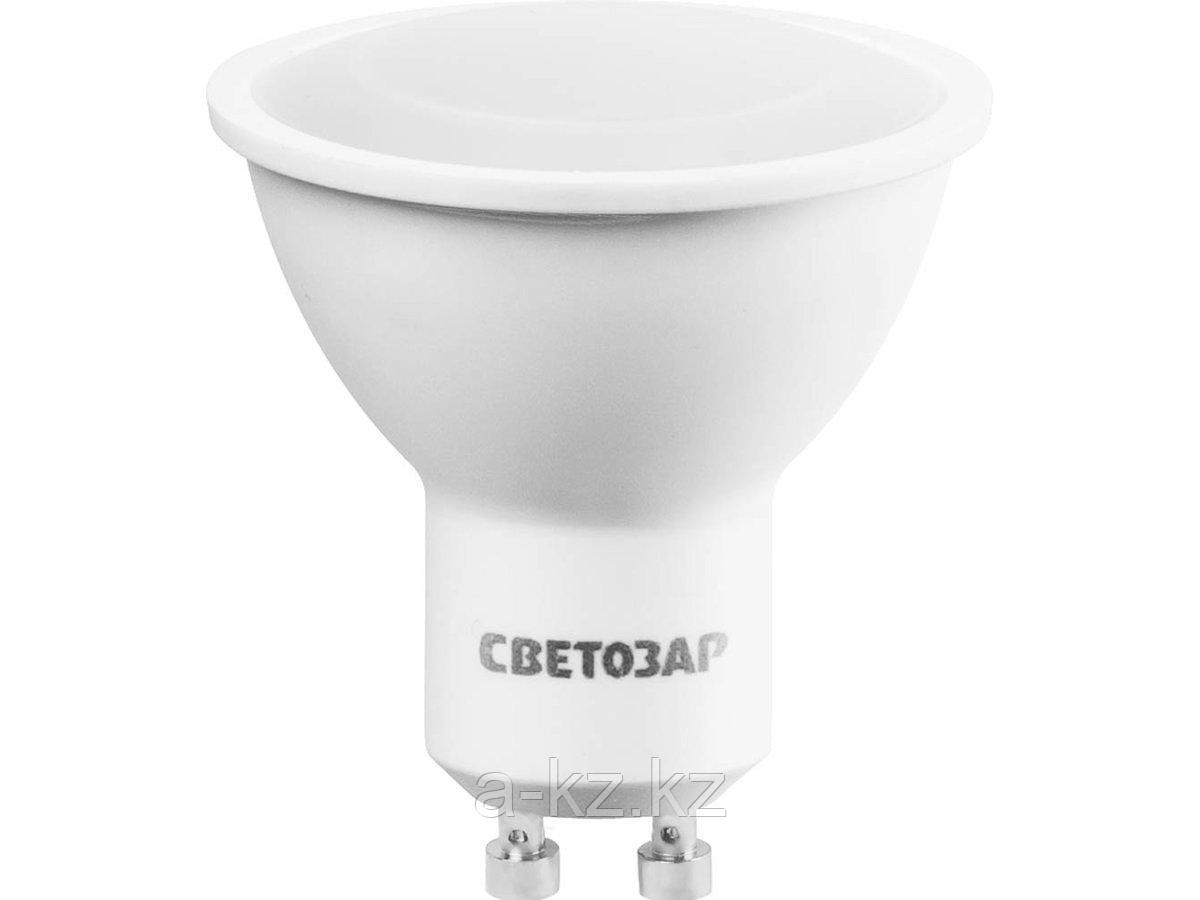 Лампа светодиодная, СВЕТОЗАР, LED technology, цоколь GU10, теплый белый свет (3000К), 220В, 5Вт (35),