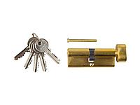 Механизм цилиндровый ЗУБР МАСТЕР, тип ключ-защелка, цвет латунь, 5-PIN, 80мм, 52103-80-1