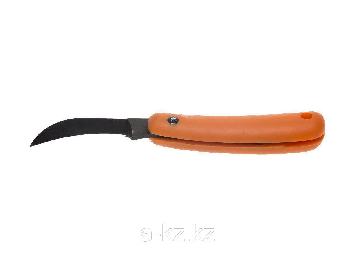 Нож садовода складной с пластмассовой ручкой, 0970