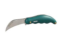 Нож садовода RACO складной, эргономичная рукоятка, нержавеющее лезвие, 175мм, 4204-53/122B