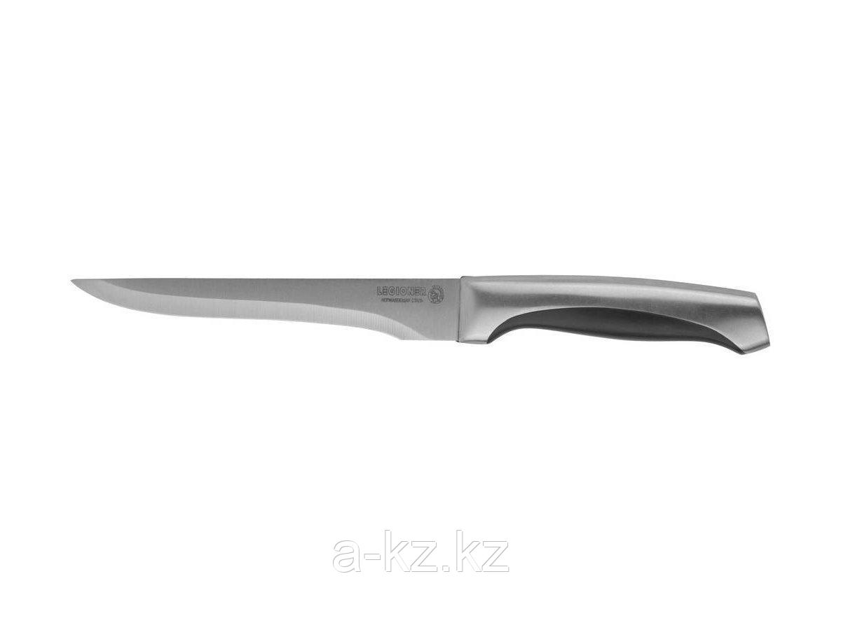 Нож LEGIONER FERRATA обвалочный, рукоятка с металлическими вставками, лезвие из нержавеющей стали, 150мм,