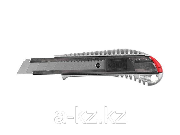 Нож канцелярский ЗУБР 09170, МАСТЕР, металлический, самофиксирующееся лезвие, 18 мм, фото 2