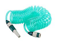 Шланг для полива спиральный RACO 4270-55895, с наконечником и двумя внешними соединителями