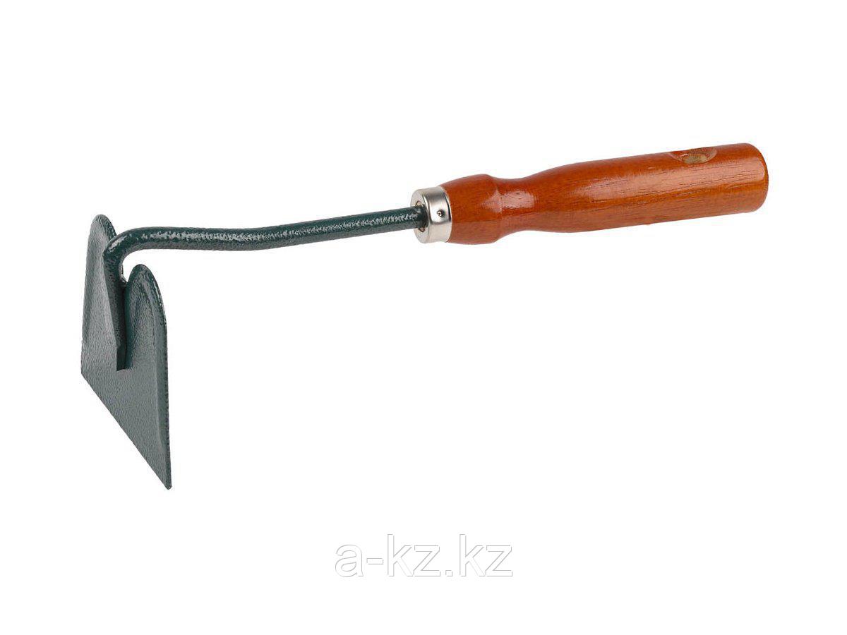 Тяпка мотыга GRINDA 8-421231_z01, прямое лезвие, из углеродистой стали с деревянной ручкой, 250 мм