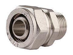 Соединитель ЗУБР с наружной резьбой, цанга-штуцер, 3/4х20х2,0 мм, никель, 51401-20-3/4