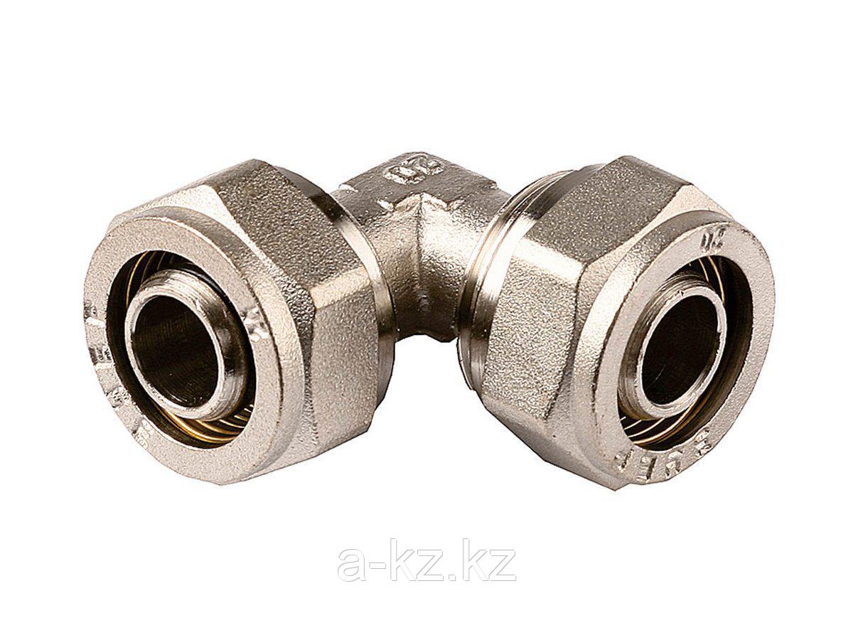 Уголок ЗУБР соединительный, цанга-цанга, 16х16х2,0, никель, 51408-16