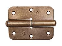 Петля дверная накладная стальная ПН-85, цвет бронзовый металлик, левая, 85мм, 37645-85L