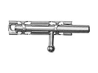 Шпингалет накладной стальной ЗТ-19305, малый, покрытие белый цинк, 65мм, 37730-65