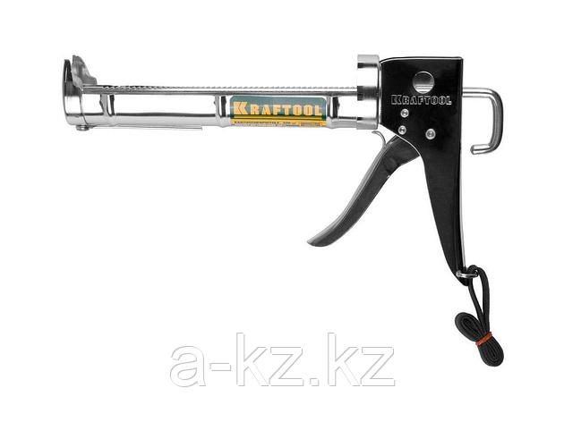 Пистолет для герметика полукорпусной KRAFTOOL 06671_z01, хромированный, 320 мл, фото 2