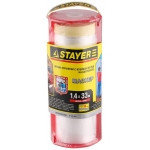 Пленка STAYER "PROFI" защитная с клейкой лентой "МАСКЕР", HDPE, в диспенсере, 10 мкм, 1,4 х 33 м, фото 2