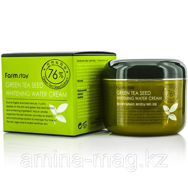 Farm Stay - Отбеливающий Аква крем для лица на основе зеленого чая