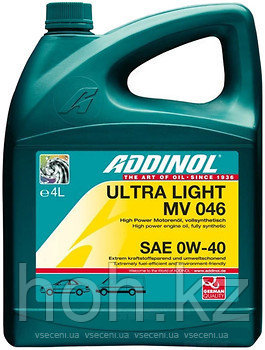 Масло моторное ADDINOL ULTRA LIGHT MV 046 SAE 0W40