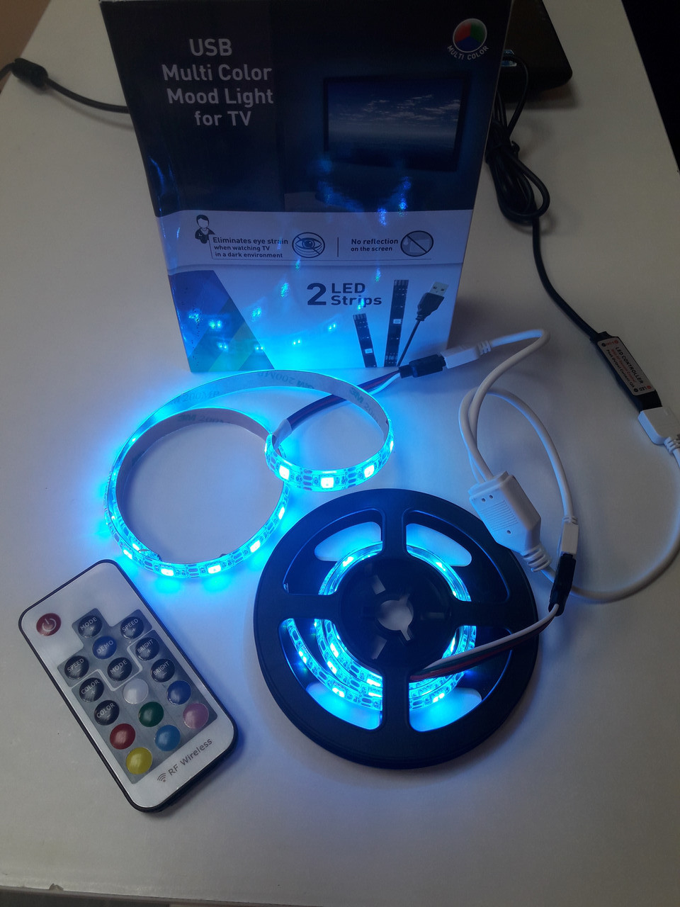Светодиодная лента с пультом управления STRIP LED, цветная