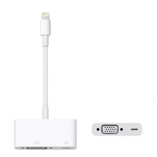 Конвертер Lightning на VGA Apple (для подключения iPhone 5/6/7 к телевизору или монитору) - фото 1 - id-p43001412