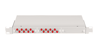 Оптический кросс 1U укомплектованный на 16 портов FC/UPC
