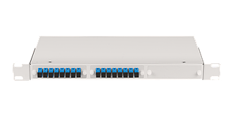Оптический кросс 1U укомплектованный на 16 портов LC/UPC