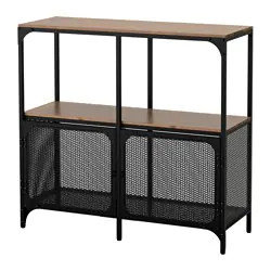 Стеллаж ФЬЕЛЛЬБО черный ИКЕА, IKEA, фото 1