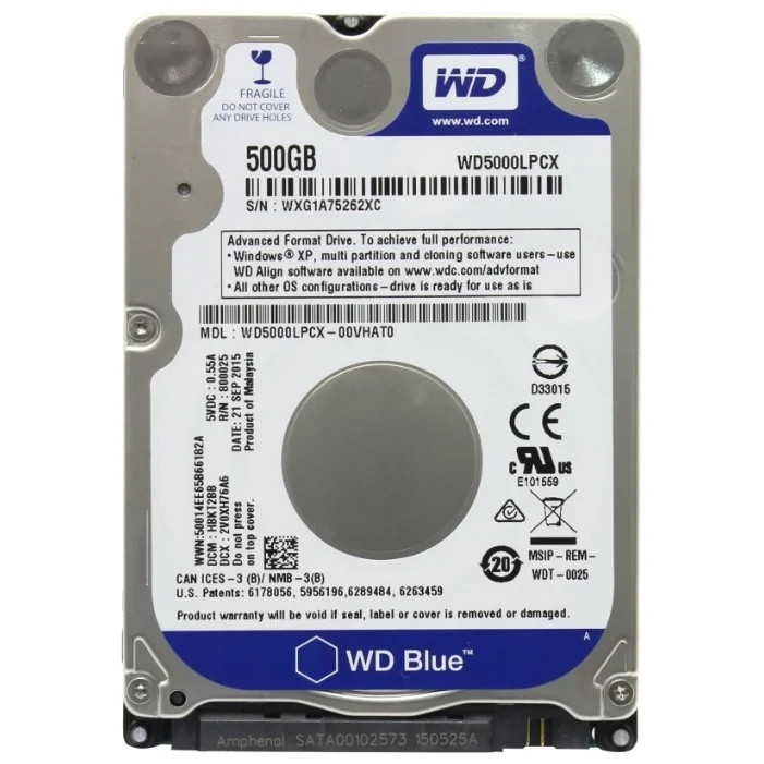 WD Жесткий диск для ноутбука WD5000LPCX - фото 1 - id-p55106377