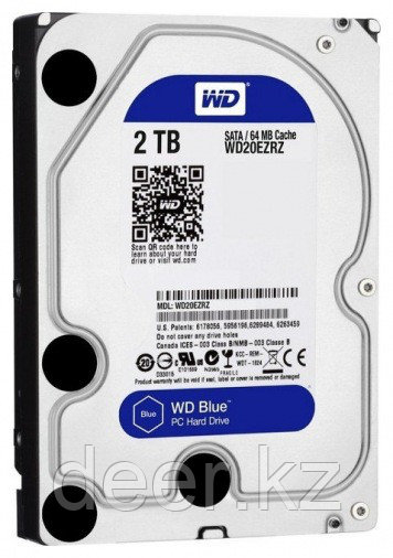 Жёсткий диск WD Blue™ WD20EZRZ 2ТБ 3,5" 5400RPM 64МB (SATA-III)